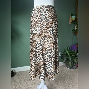 Majorelle REVOLVE Silk Leopard Skirt